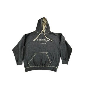 Vtg Universal Studios Florida Hoodie Large Gray Pullover Sweater
